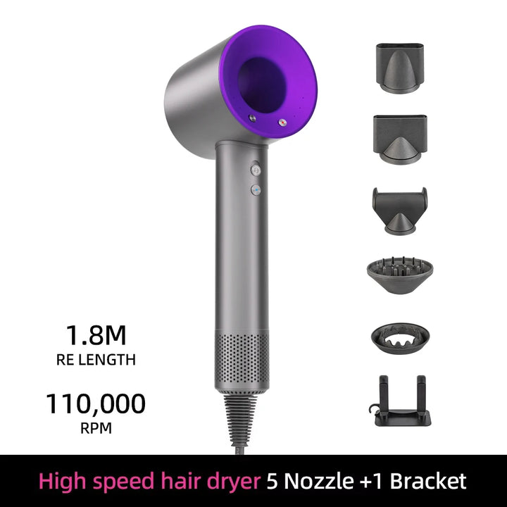 Silent Hair Dryer With Ions and High Speed