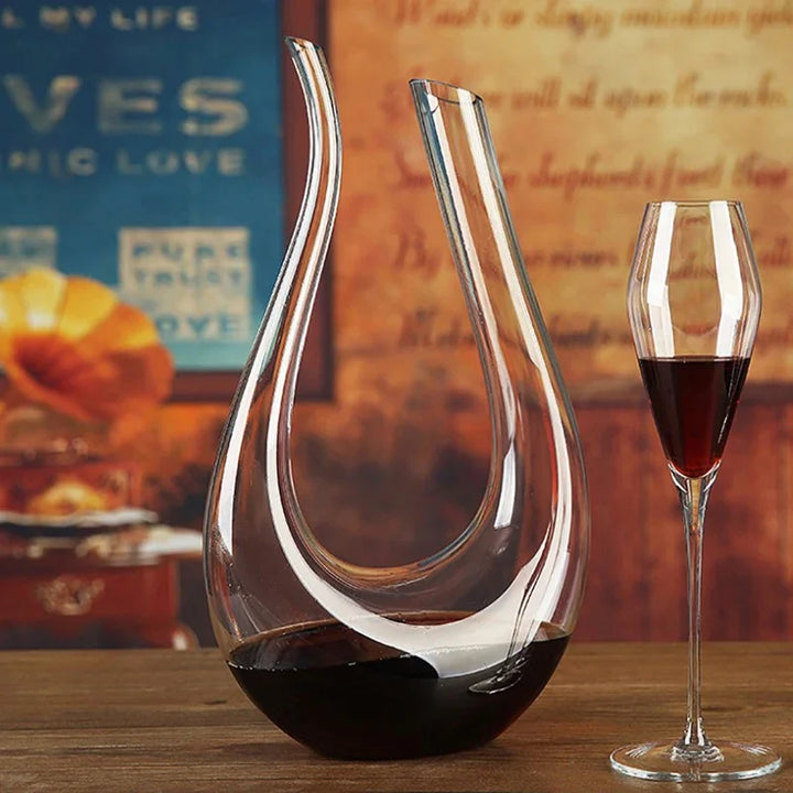 Crystal U-shaped 1500ml Wine Decanter